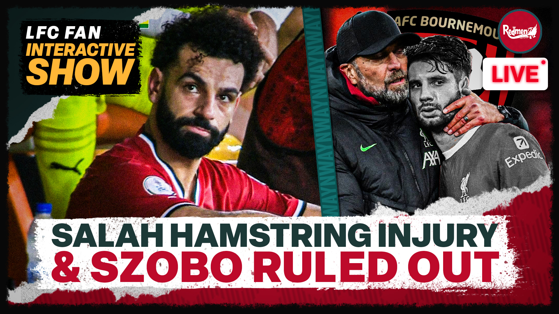 SALAH SUFFERS HAMSTRING INJURY LIVERPOOL RULE SZOBO OUT FOR